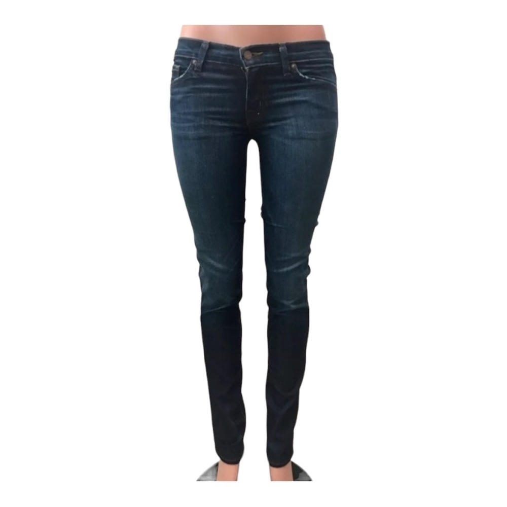 J. Brand Tyro Low-Rise Skinny Women Medium Wash Denim Blue Jeans 25 x28 Stretch